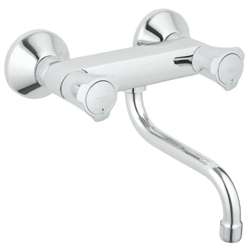 Grohe Costa L mélangeur cuisine modèle mural - chromé - avec bec orientable 200 mm