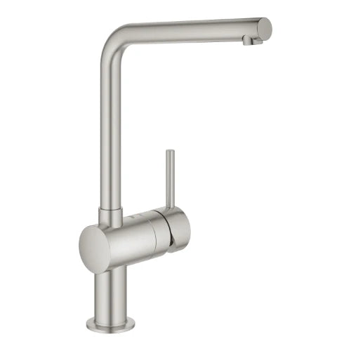 Grohe Minta mitigeur cuisine 1/2 supersteel bec-L - débit réglable