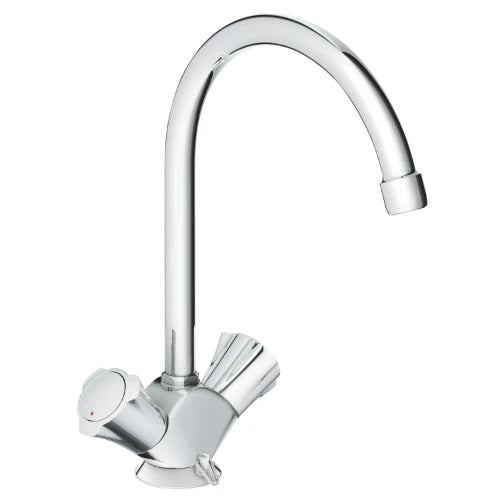 Grohe Costa L mélangeur cuisine pour écoulement libre - chromé - avec bec orientable - avec porte-chainette