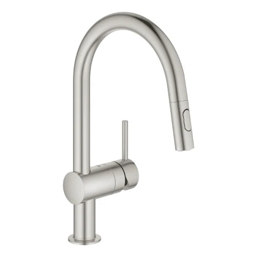 Grohe Minta mitigeur cuisine bec-C Dual Spray supersteel