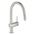 Grohe Minta mitigeur cuisine bec-C Dual Spray supersteel