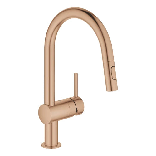 Grohe Minta mitigeur cuisine bec-C mousseur douche EU; Brushed Warm Sunset