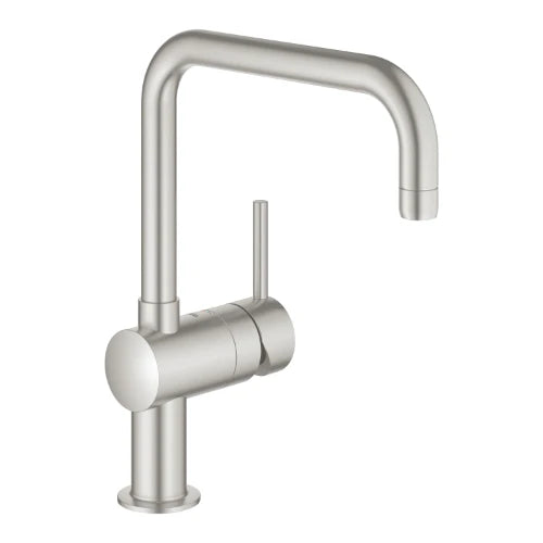 Grohe Minta mitigeur cuisine 1/2 supersteel avec bec-U pivotable