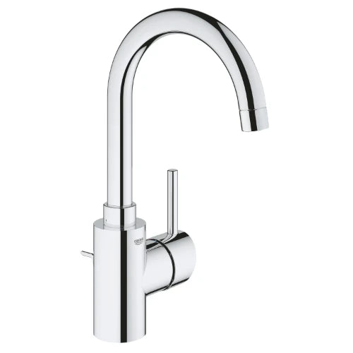 Grohe Concetto new mitigeur lavabo - chromé - avec col de cygne L-size - avec vidage automatique