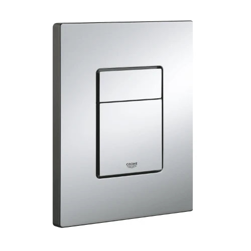 PLAQUE DE COMMANDE GROHE COSMO 15,6 - 19,7 o chromé montage hor.ou vert. pour wc murale avec rincage 3 ou 6/9l pneumatique