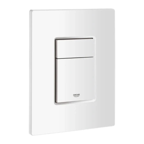PLAQUE DE COMMANDE GROHE COSMO 15,6 - 19,7 o blanc montage hor.ou vert. pour wc murale avec rincage 3 ou 6/9l pneumatique