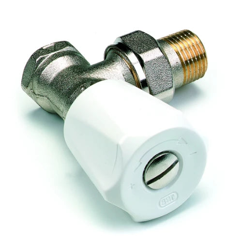 Comap 408U robinet radiateur 3/4 équerre reglage double - nickelé