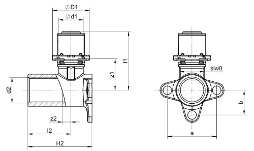 Comap MultiSkin applique murale 52 mm 90° FF 16 x 1/2 F
