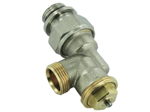 Comap 908E vanne radiateur 1/2 X M22 équerre/inversée p/robinet therm.-racc.conique nickelée-auto-étanch