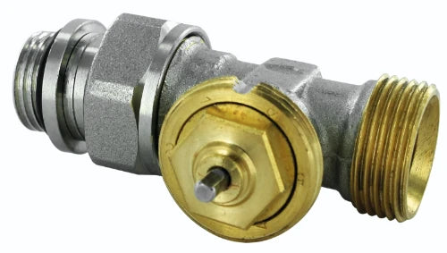 Comap 809E robinet radiateur 1/2 X M22 droit p/robinet therm.-racc.conique nickelée-auto-étanch