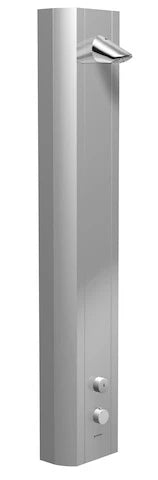 PANNEAU DE DOUCHE MURAL SCHELL LINUS DP-SC-T 1/2 aluminium anodise Fermeture temporisée - Thermostat