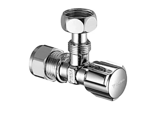 ROBINET D'ARRET EQUERRE SCHELL COMFORT 3/8 X 15 MM chromé .