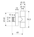 Schell Edition robinet d'arrêt équerre 1/2 M X 10 MM chromé avec rosace