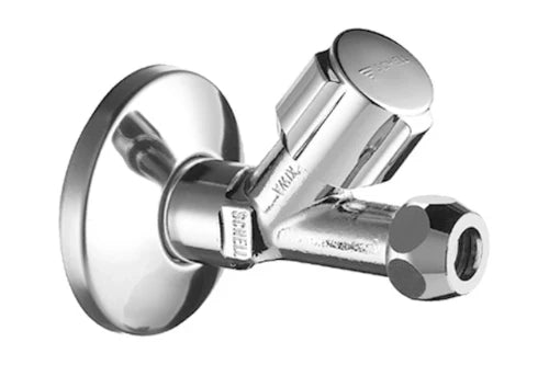 Schell Comfort robinet d'arrêt droit 1/2 x 10 mm - chromé - avec rosace
