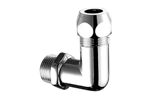 Schell raccord droit équerre MF 10 x 1/2 M - chromé