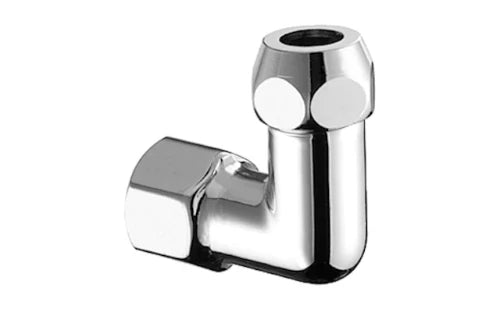 Schell raccord droit équerre FF 10 x 1/2 F - chromé