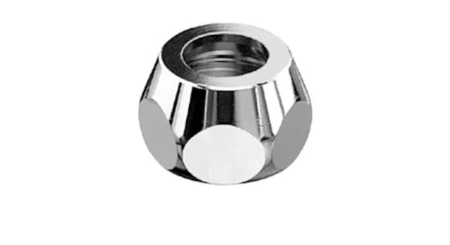 Schell écrou 10 x 3/8 F - chromé - avec bague de compression - modèle court