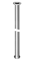 Schell tuyau 10 x 700 mm - chromé - avec 2 collerettes 3/8 et 1/2