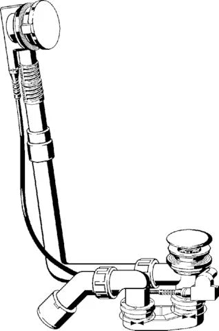 Viega Multiplex vidage baignoire - chromé - model 6162.45 - inclusif set de finition