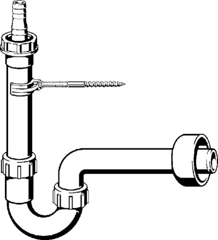 Viega PP siphon simple lave-vaisselle 20 x 40 mm - blanc