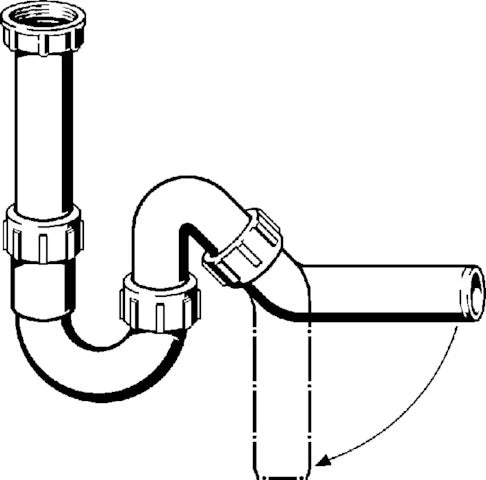 Viega PP siphon tubulaire simple 5/4 x 40 mm - blanc