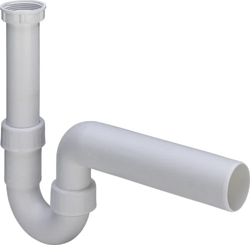 Viega PP siphon tubulaire simple 6/4 x 40 mm - blanc - évacuation horizontal