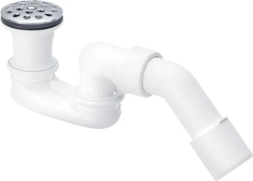 VIDAGE TUB DE DOUCHE VIEGA VARIOPLEX chromé avec grille bombee - decharge 52 mm