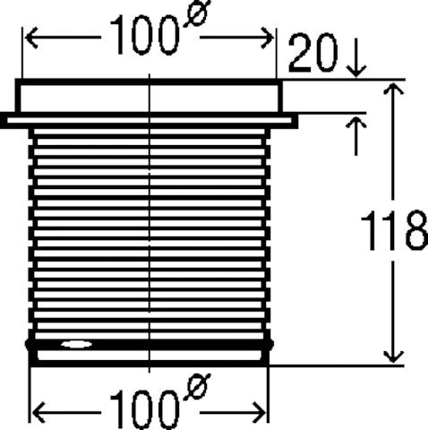 ALLONGE VIEGA ADVANTIX 40-95 ! pour siphon sol