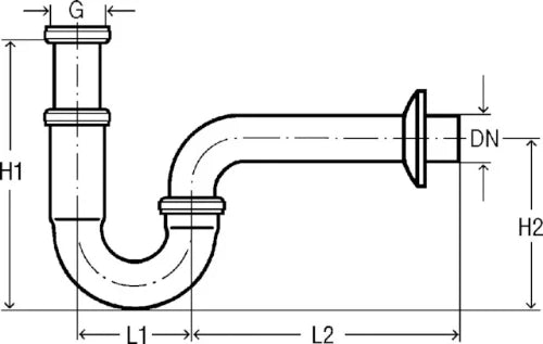 Viega chromé siphon tubulaire sans crépine 5/4 x 32 mm - chromé