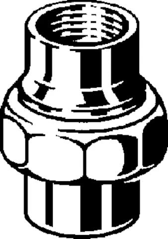 Viega bronze raccord 3-pièces droit joint plat FF 2 x 2