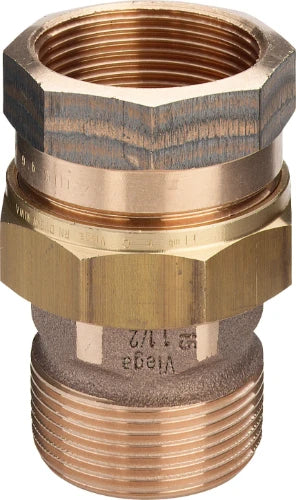 Viega bronze raccord 3-pièces droit joint plat MF 5/4 x 5/4