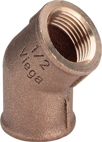 Viega bronze coude 45° FF 1/2 x 1/2