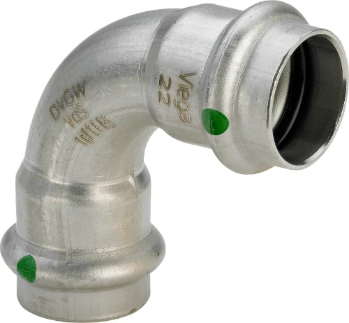 Viega Sanpress Inox coude 90° FF 35 x 35 mm