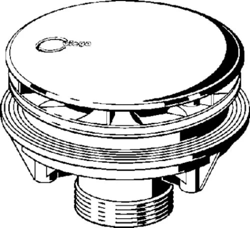 Viega Tempoplex vidage pour douche 90 mm x 6/4 - chromé - inclusif set de finition - évacuation verticale - sans siphon