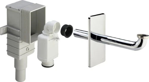 Viega PP siphon encastré pour lavabo 5/4 x 40/50 mm - chromé - in hauteur réglable - convient pour lavabo PMR