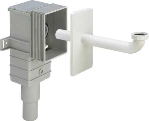 Viega PP siphon encastré pour lavabo 5/4 x 40/50 mm - blanc - in hauteur réglable - convient pour lavabo PMR