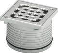 Viega Advantix rehausse 100 x 100 mm - grille inox