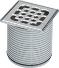 Viega Advantix rehausse 100 x 100 mm - grille inox