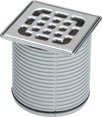 Viega Advantix rehausse 100 x 100 mm - grille inox