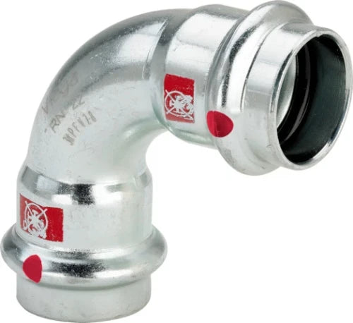 Viega Prestabo acier zingué coude 90° FF 35 x 35 mm