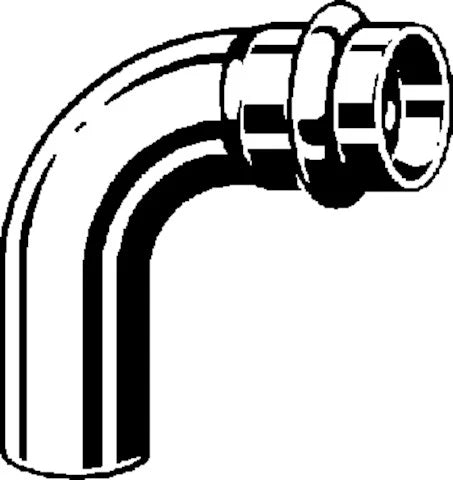 Viega Prestabo acier zingué coude coulissant 90° MF 42 x 42 mm