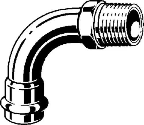 Viega Prestabo acier zingué coude de transition 90° MF 35 x 5/4 M