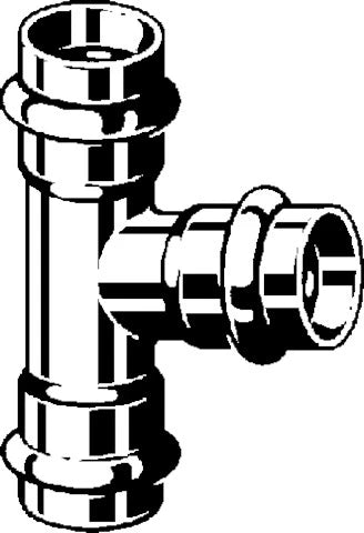 Viega Prestabo acier zingué té réduit FFF 28 x 22 x 28 mm