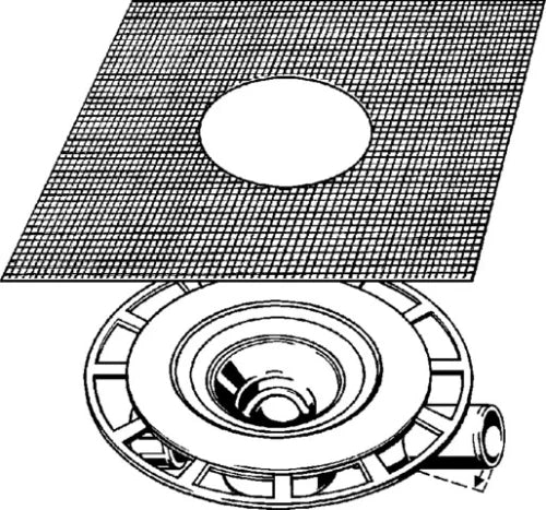 Viega Advantix siphon de sol salle de bain - horizontal - sans rehausse - avec manchette d'étanchéité (Kerdi)