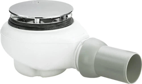 Viega Tempoplex Plus siphon de douche 90 mm - chromé - inclusif set de finition - évacuation horizontale - hauteur de montage 90 mm - grand débit