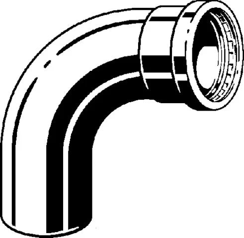 Viega Prestabo acier zingué XL coude coulissant 90° MF 76,1 x 76,1 mm