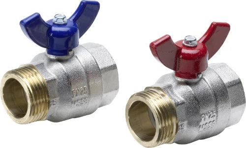 Viega Fonterra set vannes à bille MF 4/4 x 4/4 - bleu/rouge - prix par set de 2 pièces