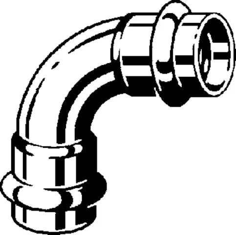 Viega chromé coude siphon 90° FF 32 x 32 mm - chromé - avec joint torique