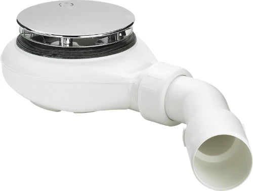 Viega Tempoplex siphon de douche 90 mm - chromé - inclusif set de finition - évacuation horizontale - hauteur de montage 60 mm