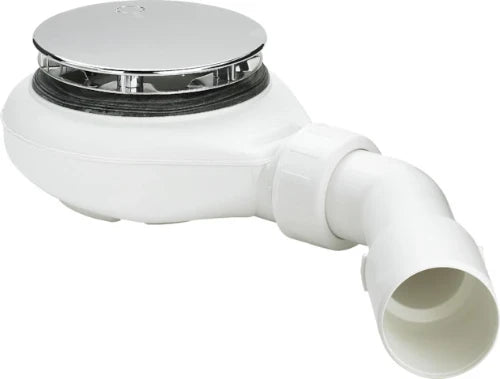 Viega Tempoplex siphon de douche 90 mm - chromé - inclusif set de finition - évacuation horizontale - hauteur de montage 60 mm